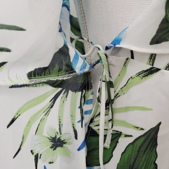 Banana Republic Tropical Floral Ruffle Wrap Blouse - Picture 9 of 10